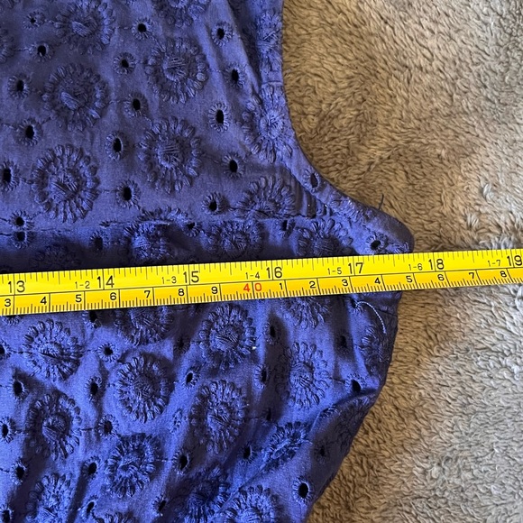 Modcloth, Plenty by Tracy Reese Navy Eyelet Dress with Belt, size S - Picture 5 of 9